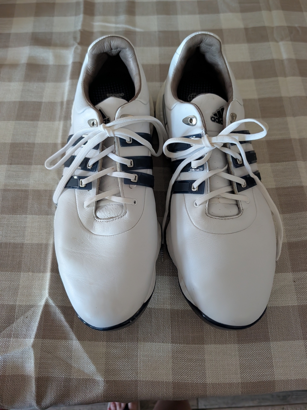 adidas Men’s White Golf Shoes with Black Accents